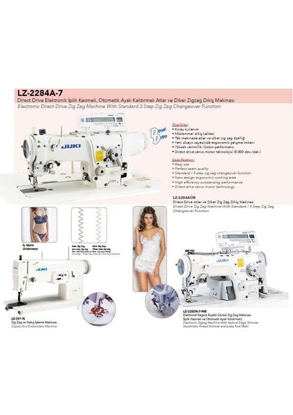 LZ-2282N-7WB/AK83 Elektronik Regula Bıçaklı Dantel Zikzak Makinası fiyatları