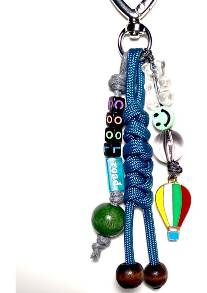 Gençler Için Trend Paracord Charm–okul Çantası Aksesuarı Jelibon Ayıcık Emoji Detaylı