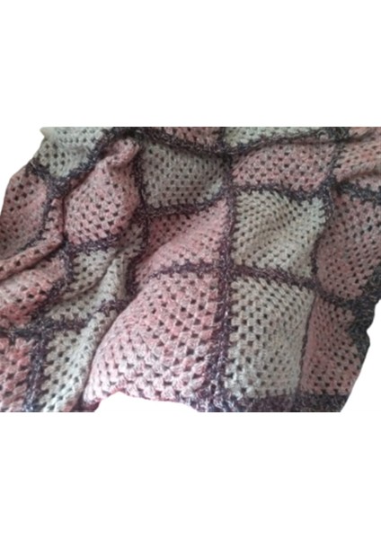 El Örgüsü Renkli Patchwork Çift Kişilik Battal Boy Battaniye (185 x 285) modelleri