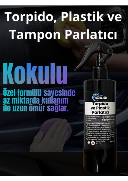 Torpido Parlatıcı Temizleyici Sprey Fresh Kokulu- Plastik ve Tampon Parlatıcı Yenileyici Süt 400ML