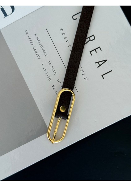 Gold Toka Detaylı Kadın Kemer