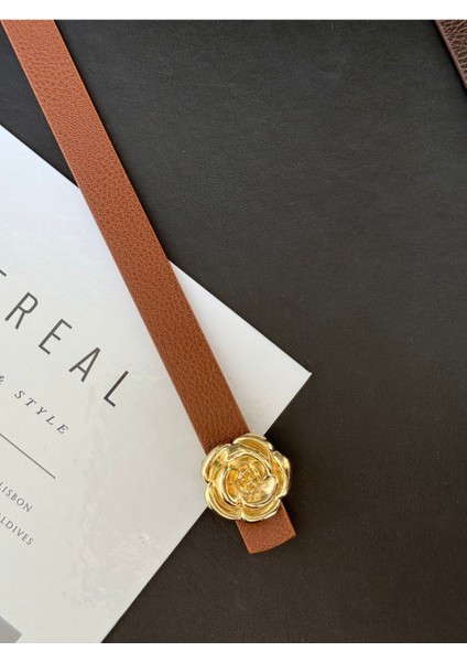 Gold Gül Tokalı Kadın Kemer modelleri