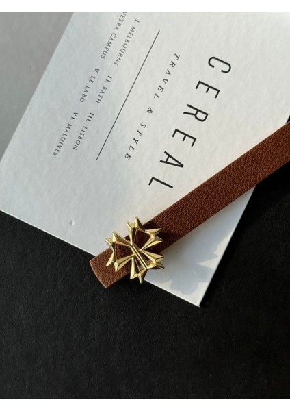 Gold Toka Detaylı Kadın Kemer