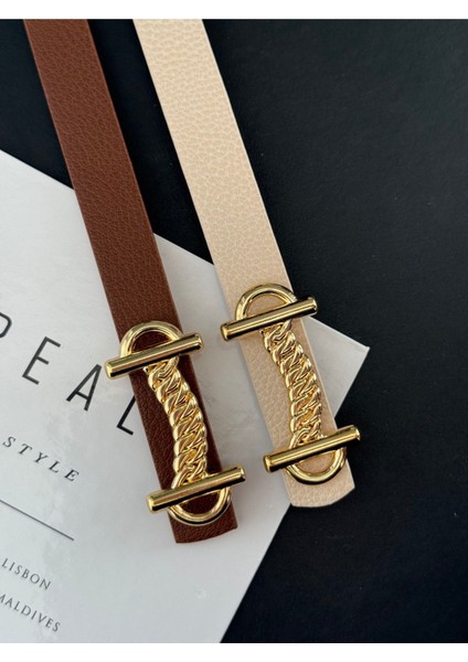 Gold Toka Detaylı Kadın Kemer modelleri