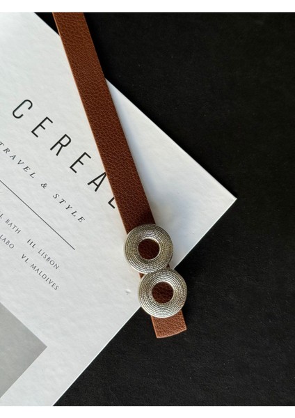 Gümüş Halka Toka Detaylı Kadın Kemer modelleri