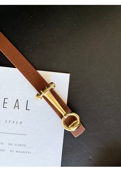 Gold Tasarım Toka Detaylı Kadın Kemer fiyatları