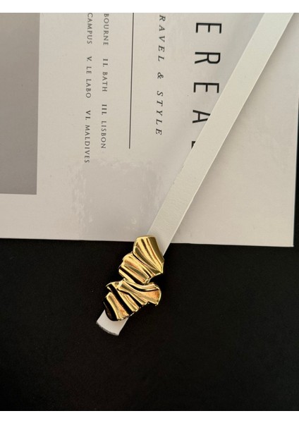 Gold Toka Detaylı Ince Kadın Kemer modelleri
