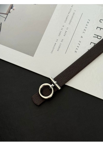 Gümüş Toka Detaylı Kadın Kemer