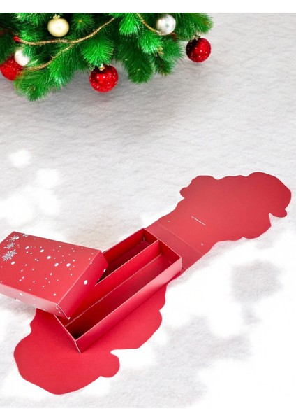 Yılbaşı Özel Tasarım Noel Baba Figürlü Hediye & Çikolata Kutusu(2 Adet)