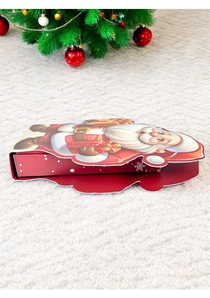 Yılbaşı Özel Tasarım Noel Baba Figürlü Hediye & Çikolata Kutusu(2 Adet)