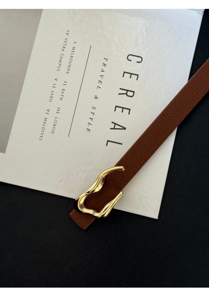 Gold Toka Detaylı Kadın Kemer