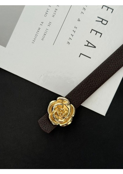Gold Gül Tokalı Kadın Kemer