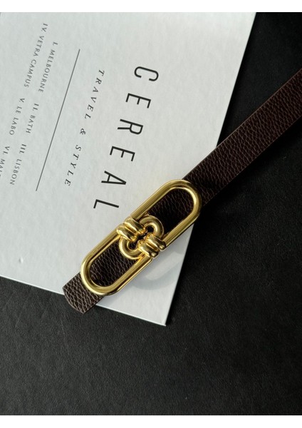 Gold Toka Detaylı Kadın Kemer