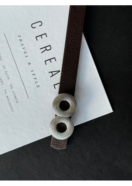 Gümüş Halka Toka Detaylı Kadın Kemer fiyatları