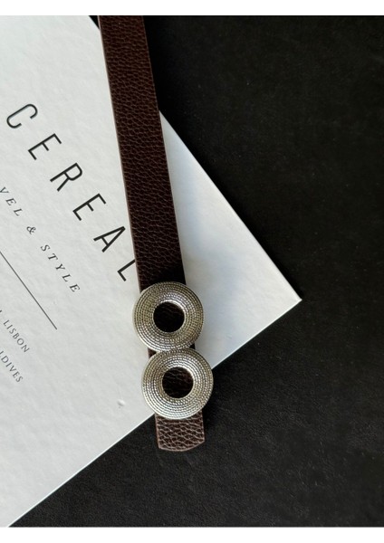 Gümüş Halka Toka Detaylı Kadın Kemer modelleri