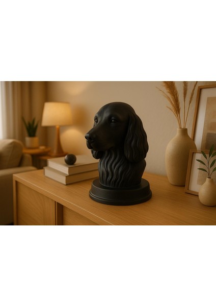 Siyah Irish Setter (Irlanda Seteri) Köpek Büstü -Dekoratif Heykel fırsatları
