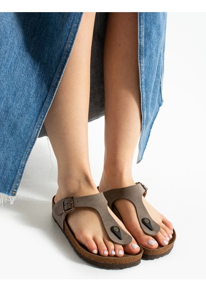 Freistep Kahverengi Unisex Parmak Arası Terlik – Hafif, Kaymaz, Yazlık