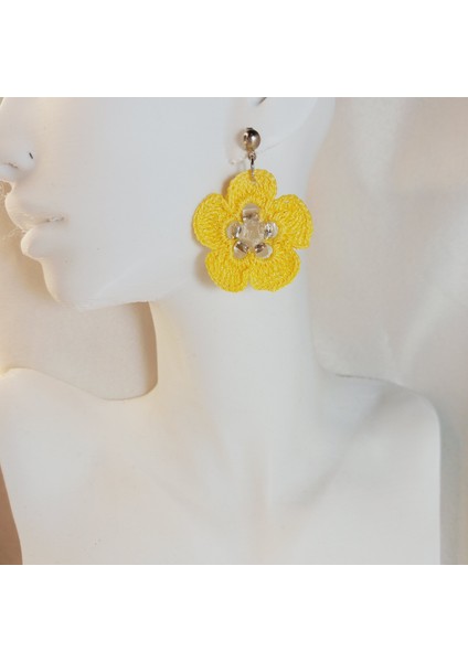 Renkli El Yapımı Örgü Çiçek Küpe | Hafif ve Antialerjik Tasarım | Yaz ve Bahar Koleksiyonu | Günlük ve Özel Günlerde Kullanım | Kadın Takı | Hediye Için Özel Zarif Küpe Modeli fiyatları