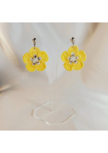 Renkli El Yapımı Örgü Çiçek Küpe | Hafif ve Antialerjik Tasarım | Yaz ve Bahar Koleksiyonu | Günlük ve Özel Günlerde Kullanım | Kadın Takı | Hediye Için Özel Zarif Küpe Modeli indirimleri