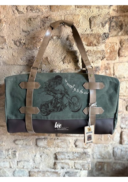 Çanta Askılı Spor Seyahat Su Geçirmez Canvas ve Deri Kumaş Erkek Bayan