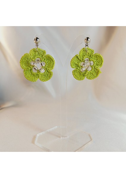 El Yapımı Örgü Çiçek Küpe | Yazlık, Hafif, Antialerjik Kadın Küpe Modelleri | Bohem Tarz El Yapımı Örgü Çiçek Küpe | Günlük ve Özel Gün Kullanımı Için | El Emeği, Zarif Yazlık Küpe indirimleri