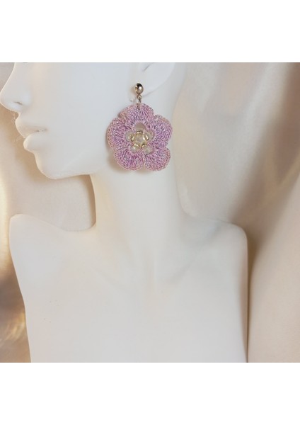 El Örgüsü Çiçek Küpe | Yazlık Moda, Bohem Stil, El Yapımı Takı Modelleri | Kadın El Yapımı Çiçek Küpe | Yaz, Plaj, Bahar Kombinlerine Uygun Tasarım | Hafif Antialerjik El Yapımı Küpe fırsatları