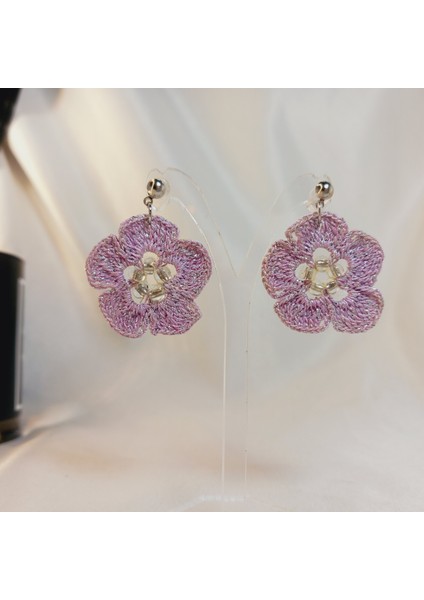 El Örgüsü Çiçek Küpe | Yazlık Moda, Bohem Stil, El Yapımı Takı Modelleri | Kadın El Yapımı Çiçek Küpe | Yaz, Plaj, Bahar Kombinlerine Uygun Tasarım | Hafif Antialerjik El Yapımı Küpe indirimleri