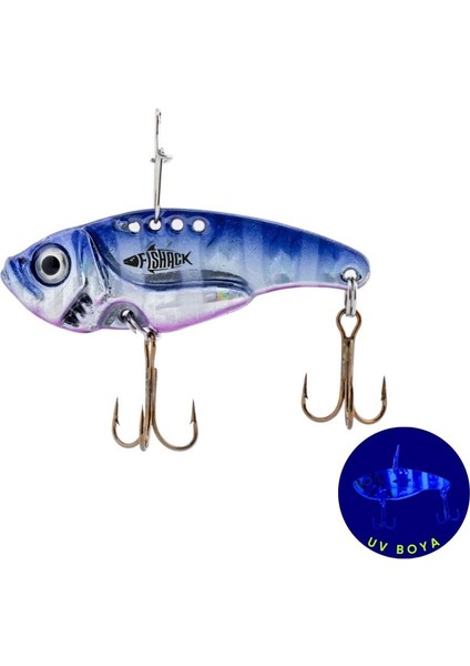Vibrasyon Yem - Lrf/spin Jig - Fishack Vibrax - 15G 55MM - Electric Sunset - Uv Boyalı