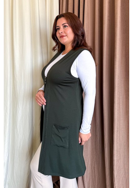 Kadın Uzun Yelek 504