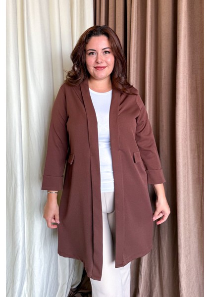 Kadın Büyük Beden Uzun Ceket 2335