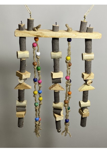 Ahşap Papağan Oyuncağı 35CM x 25 cm Kuş Oyuncağı