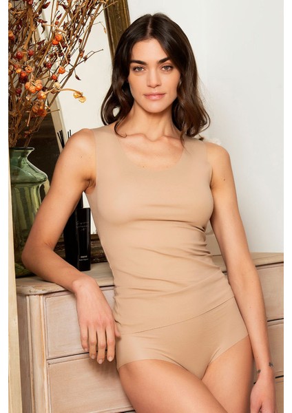 Kadın Lazer Kesim Pamuklu Atlet 906/CAPPUCCINO fiyatları