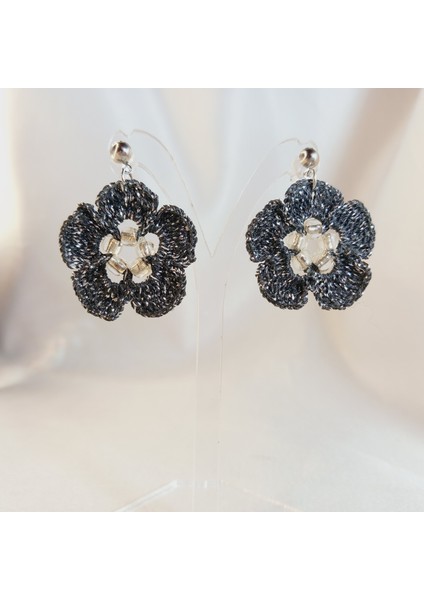 Bohem Tarz El Yapımı Örgü Çiçek Küpe | Günlük ve Özel Gün Kullanımı Için | Bohem Tarz Çiçek Küpe | El Yapımı, Hafif, Zarif ve Antialerjik Tasarım | Bohem ve Vintage Stil Kadın Takı