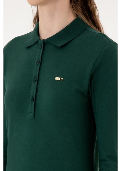 Kadın Koyu Yeşil Sweatshirt 50313593-VR079
