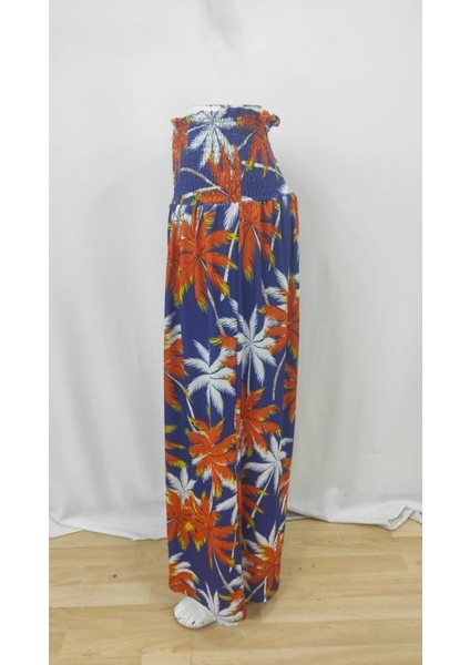 Kadın Yüksek Bel Lastikli Desenli Süprem Pantolon indirimleri