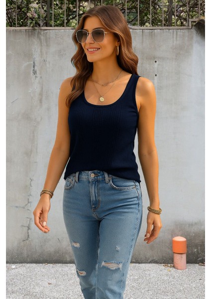 Kadın Askılı Örgü Detay Bluz fırsatları