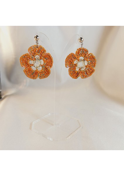 El Yapımı Örgü Çiçek Küpe | Yazlık, Hafif, Antialerjik Kadın Küpe Modelleri | Bohem Tarz El Yapımı Örgü Çiçek Küpe | Günlük ve Özel Gün Kullanımı Için | Zarif ve Modern Tasarım Küpe indirimleri