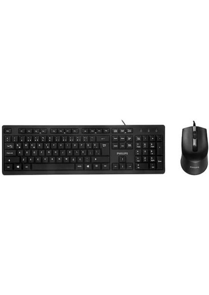 SPT6234B USB 1.2 Metre Kablolu Ofis Tipi Siyah Numpadli Türkçe Q Klavye Mouse Seti