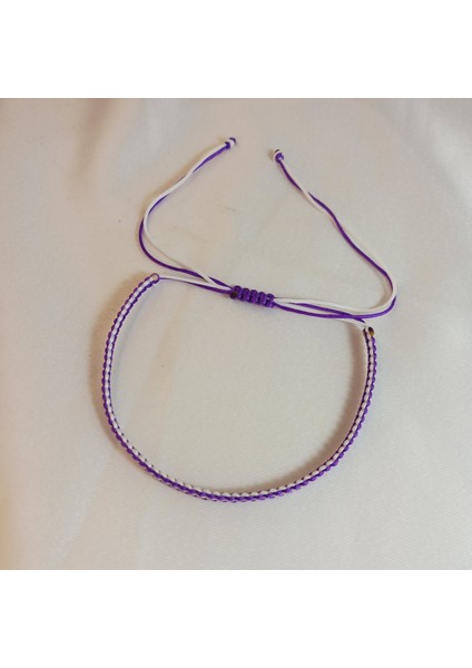 Keçiörengücü Taraftar Makrome Örgü Bileklik | El Yapımı, Ayarlanabilir, Dayanıklı, Unisex, Spor ve Günlük Kullanıma Uygun | Hediyelik Mor Beyaz Renkli Takı Aksesuar fırsatları