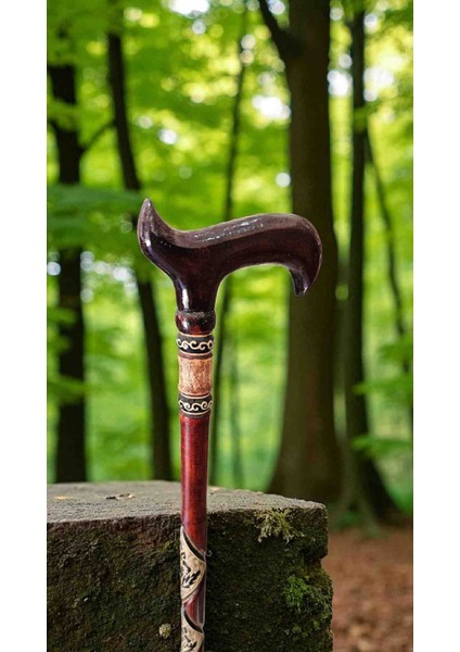 Özel Işlemeli Devrek Bastonu Kızılcık Ağacı