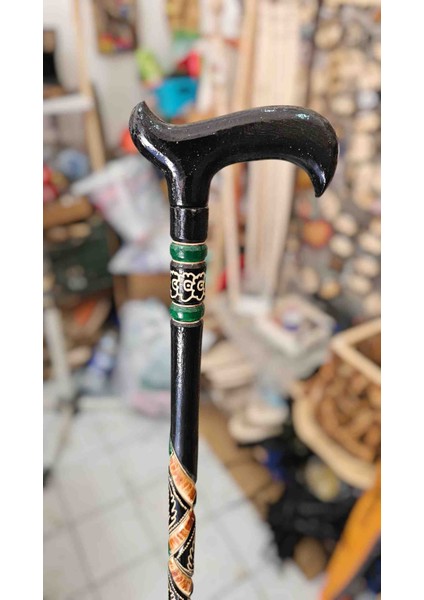 Özel Işlemeli Devrek Bastonu Kızılcık Ağacı