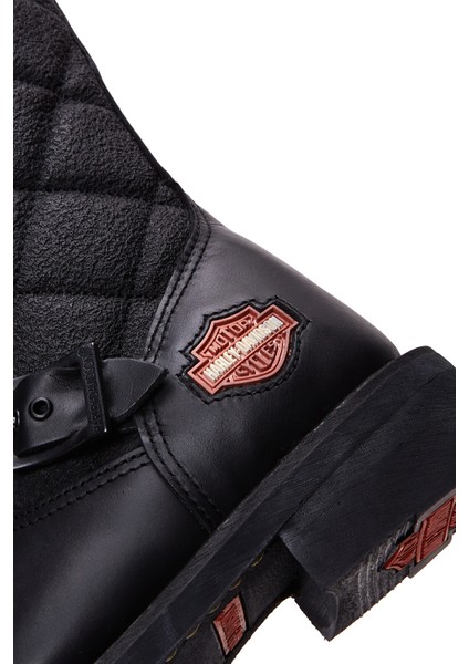 Kadın Siyah Laconia Hi Fermuarlı Deri Çizme 025G100074