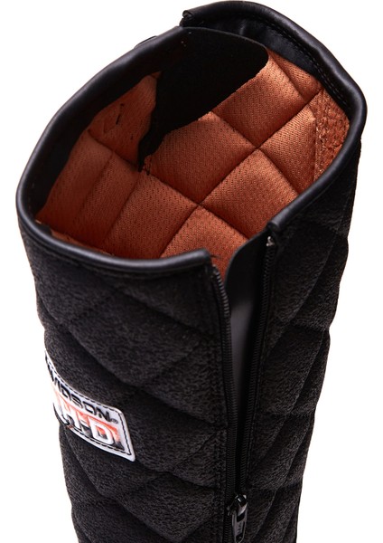 Kadın Siyah Laconia Hi Fermuarlı Deri Çizme 025G100074