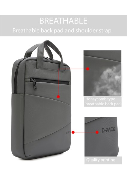 D-Pack Erkek Gri Kumaş Sırt Çantası 24Sbd30026F