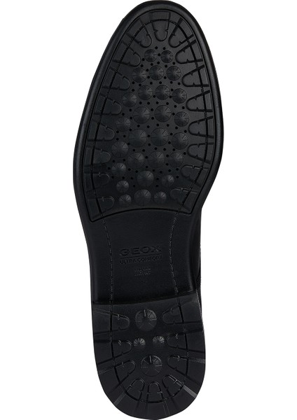 Erkek Siyah Walk Pleasure Bağcıklı Deri Klasik Ayakkabı U45CGB00043C9999