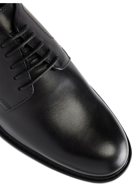 Erkek Siyah Walk Pleasure Bağcıklı Deri Klasik Ayakkabı U45CGB00043C9999
