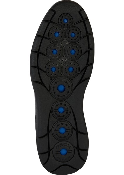 Erkek Siyah Spherica Ec2 Bağcıklı Deri Sneaker U45BXD000LMC9999