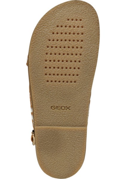 Kadın Camel D Adelash E - Shi.goat Lea Örgü Deri Sandalet D55YWE000TCC5F1S