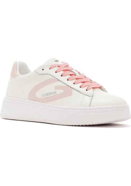 Kadın Bej New Era Bağcıklı Deri Sneaker G03G100028