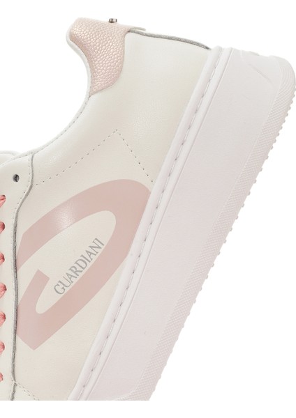 Kadın Bej New Era Bağcıklı Deri Sneaker G03G100028